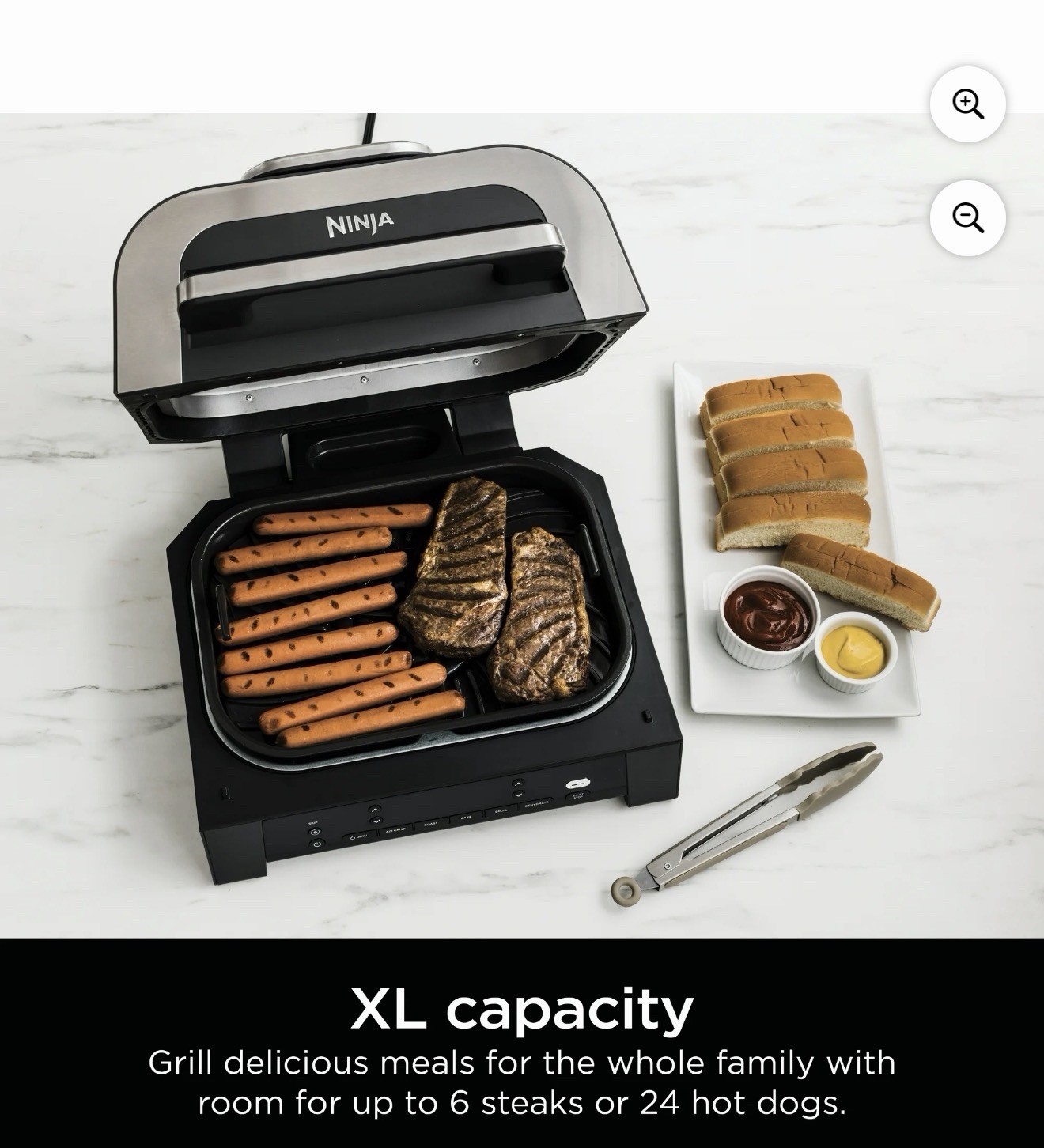 Ninja® Foodi® Smart XL 6-in-1 Indoor Grill & Air Fryer with Built in Thermometer