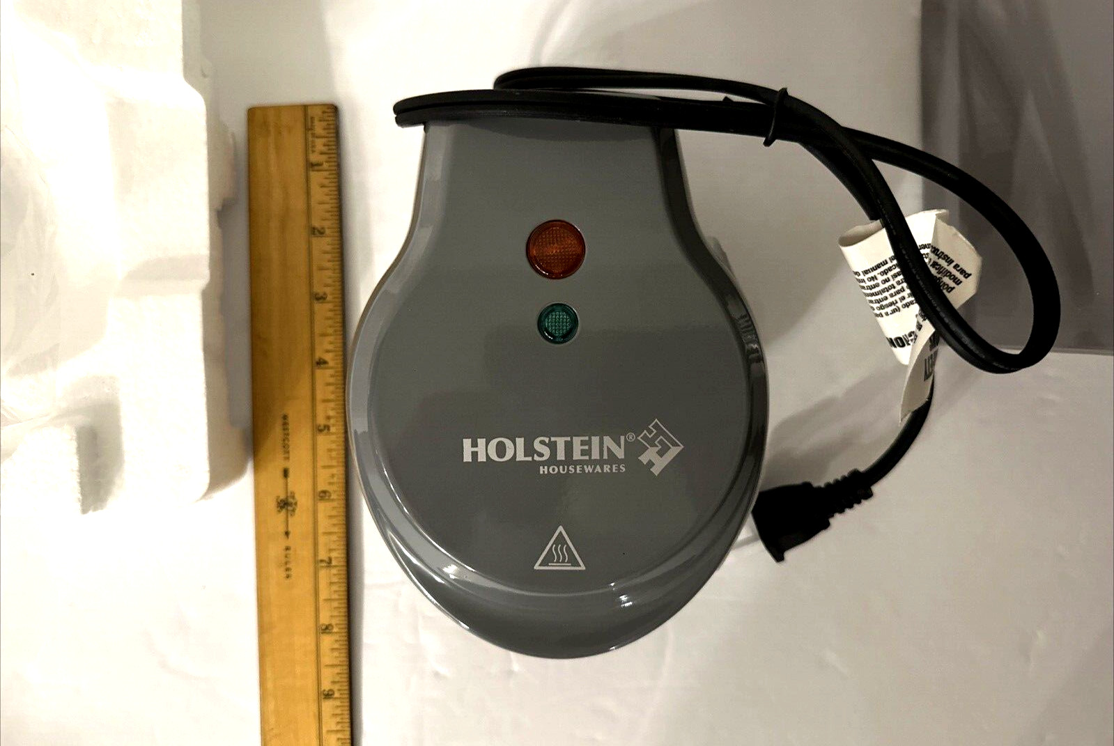 Holstein Housewares Small Personal Grill Griddle HM-09109RBS Gray NEW IN BOX