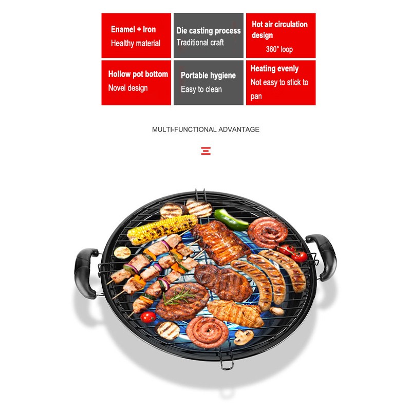 Grill Pan with Revolving BBQ Plate disc Asador Griddle Pan for Gas Stove Top
