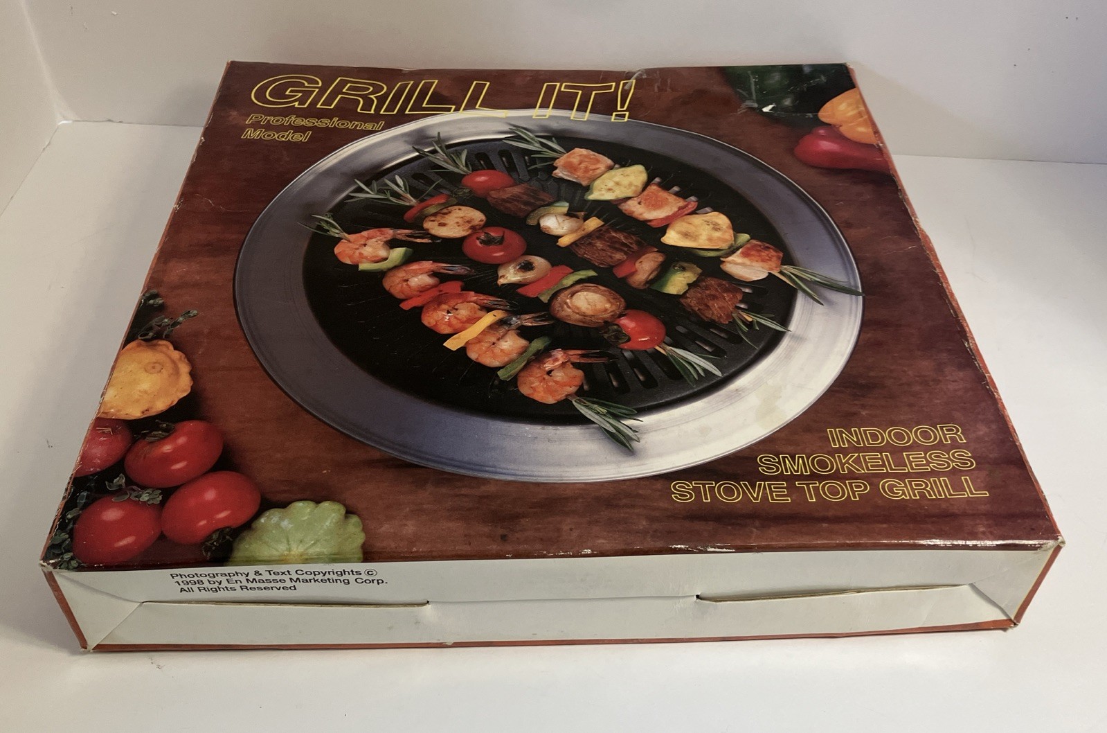 Grill It Indoor Smokeless Stove Top Grill Professional Model – New Open Box 1998