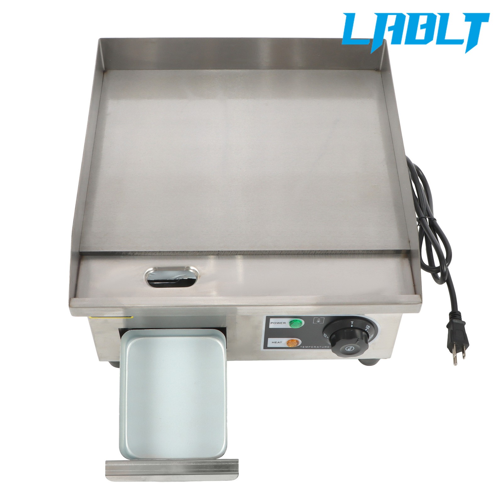 LABLT Commercial Electric Griddle,14″ 1500W Countertop Flat Top Grill,122℉-572 ℉