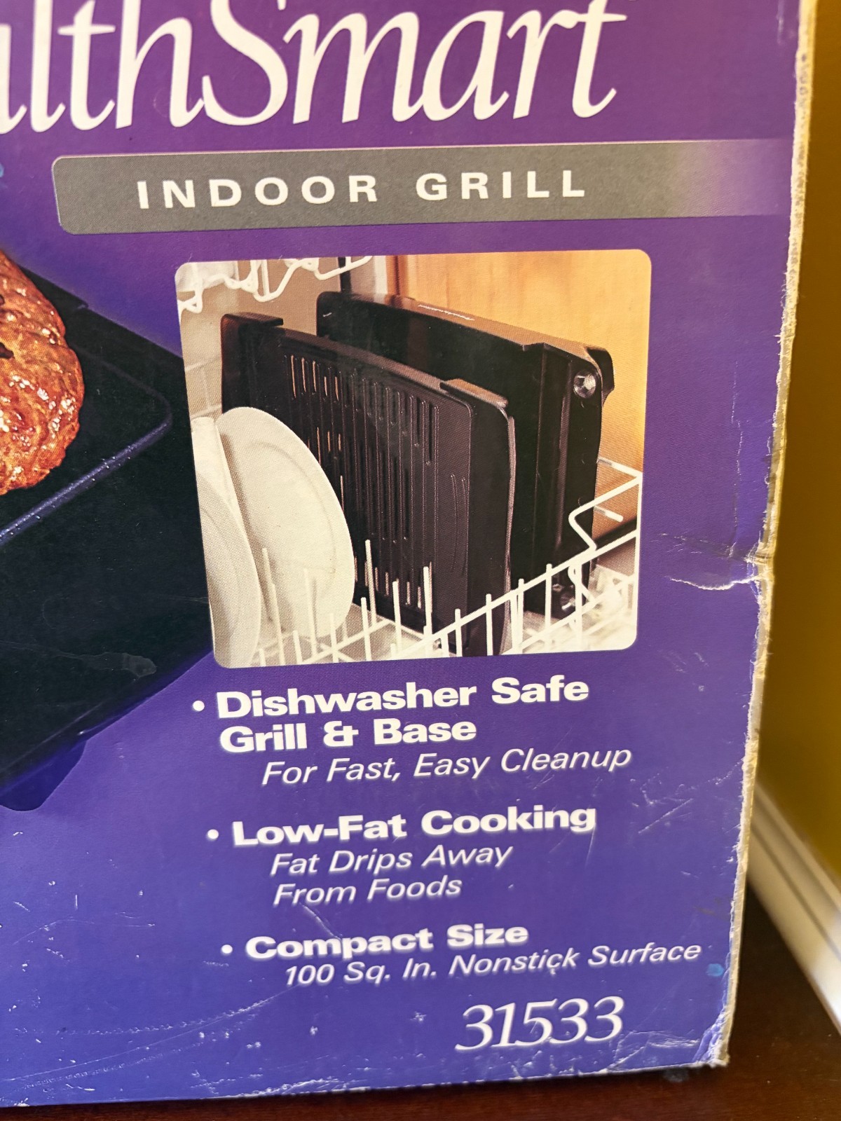 New Vintage Hamilton Beach Health Smart Indoor Grill & Base 100 Sq. Inch #31533