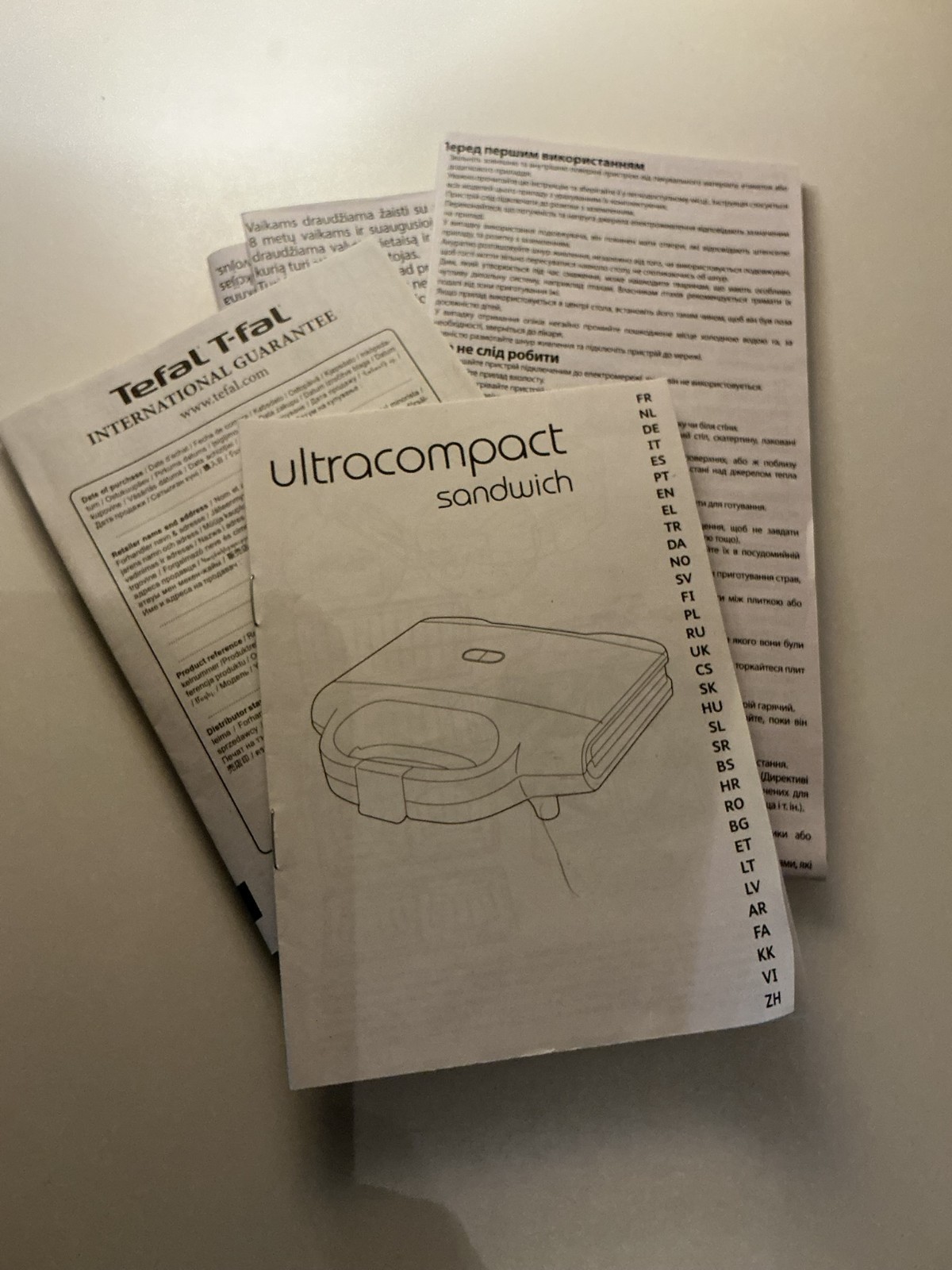 Tefal Ultracompact Sandwich Maker SM157236 700W Panini Toastie Press Boxed
