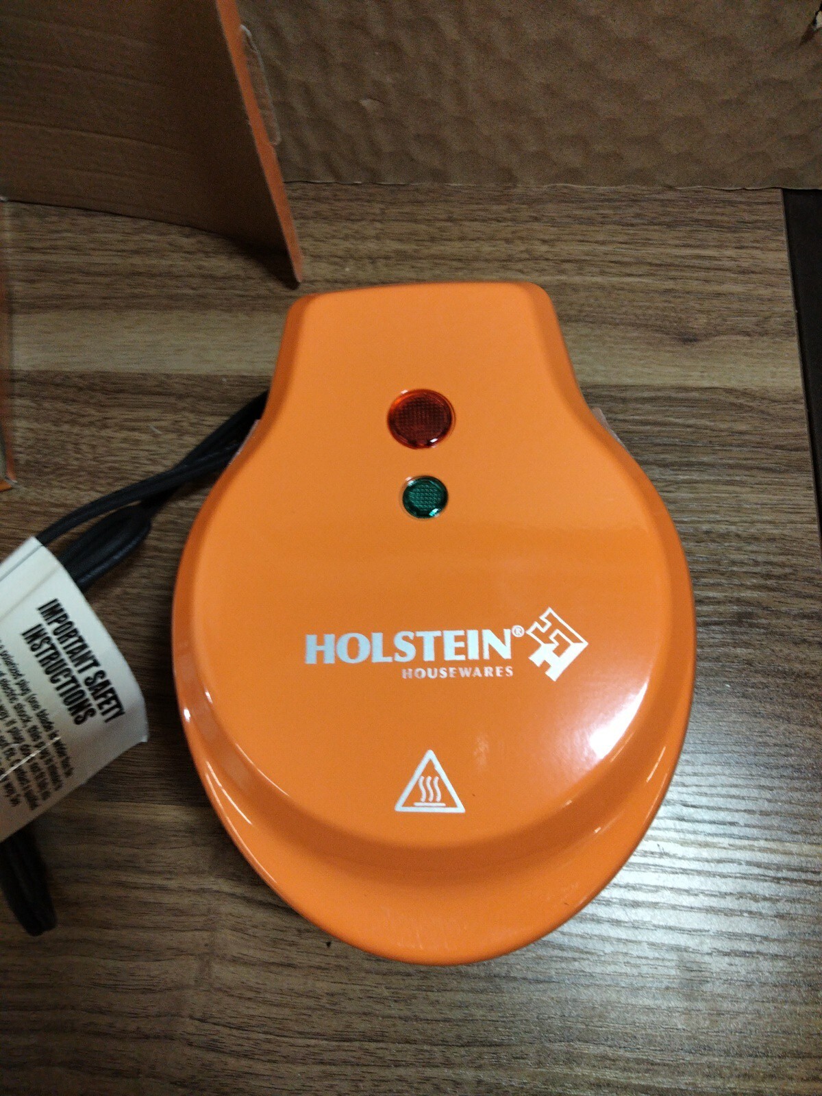 Holstein Personal Griddle w/ Manual Orange