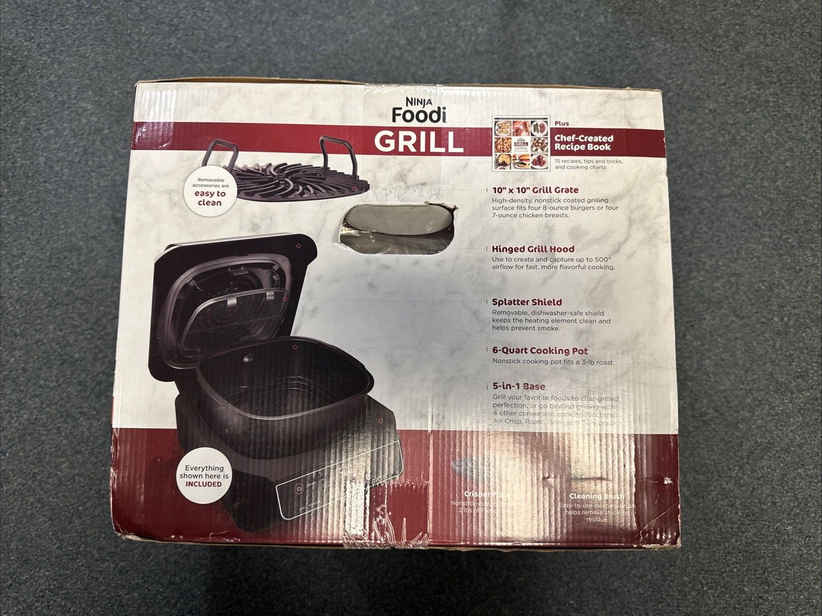 Ninja EG201 Foodi 6-in-1 Indoor Grill w/ Air Fry, Roast, Bake, Broil, Dehydrate