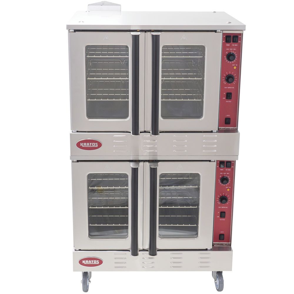 Kratos Commercial Oven Double Floor Electric Convection Oven, 240V, 3 Phase