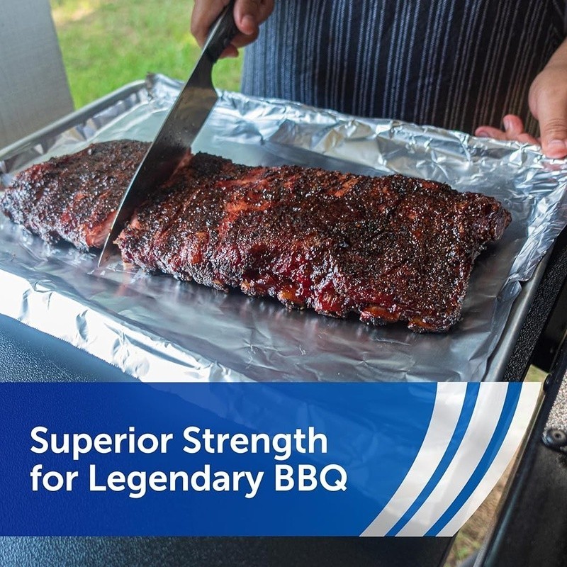 Extra Thick Aluminum Foil Roll 25ft Heavy Duty BBQ Grill Wrap Pitmaster Choice