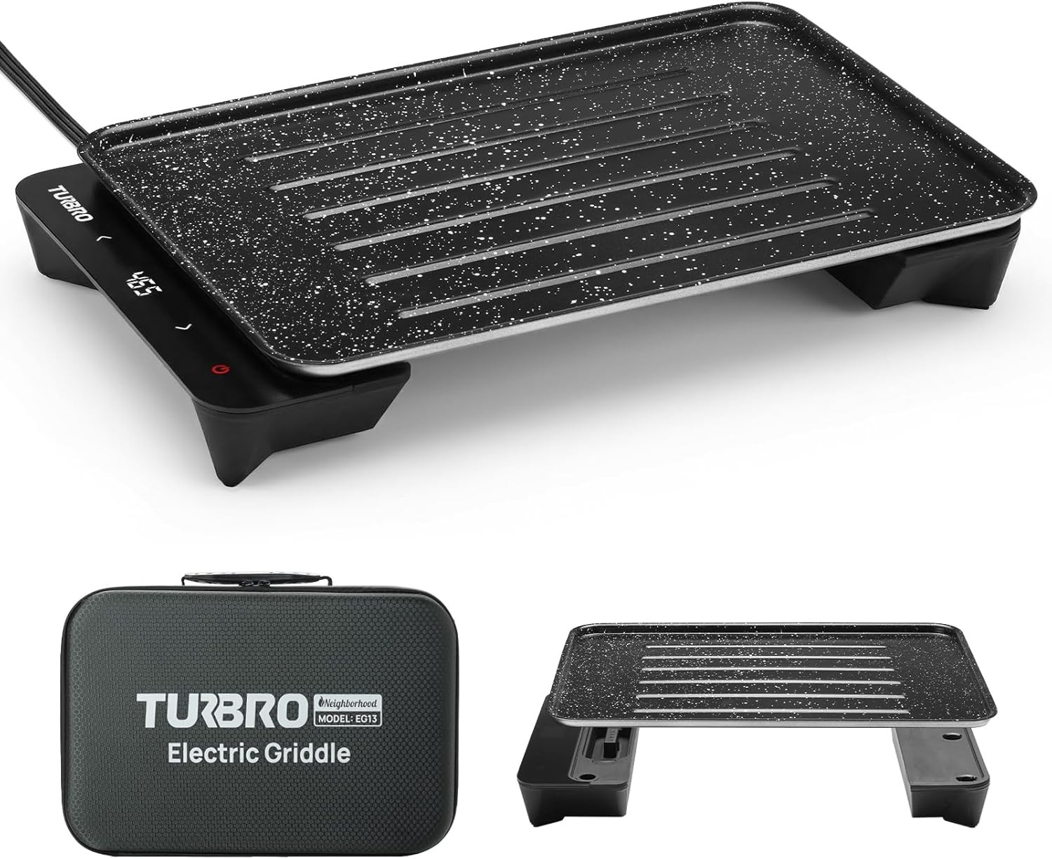 EG13 Portable Electric Griddle Low-Power 300-600W Thick-Film Fast Heating