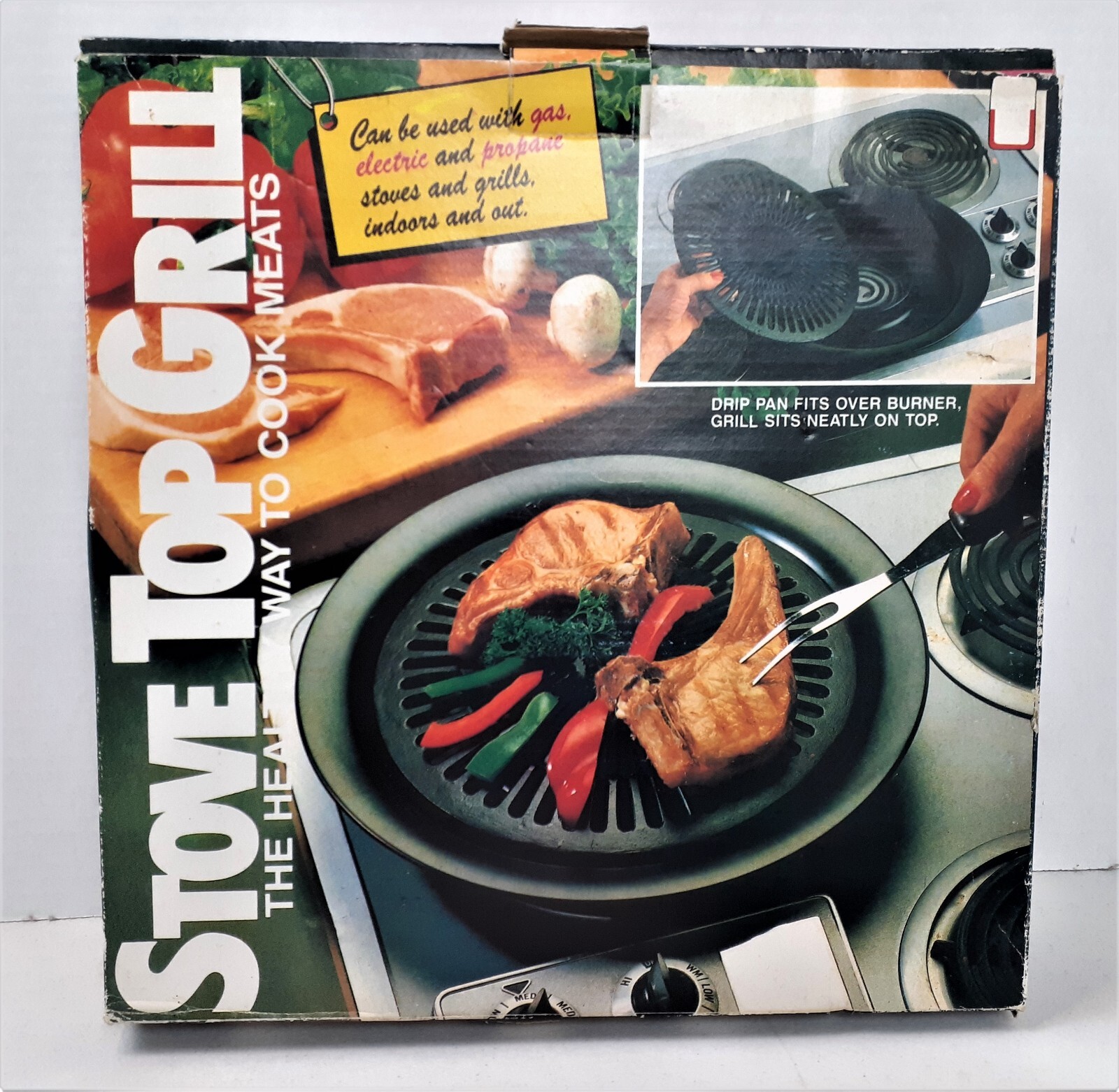 Stove Top Grill Healthy Cooking Indoor Electric Or Propane Stove Burner Vintage