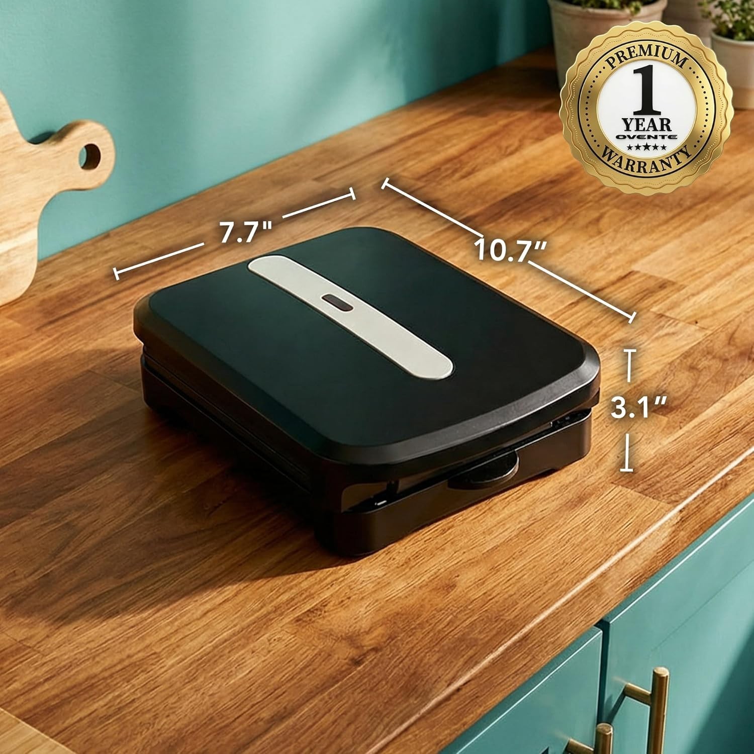 Sophisticated 2-Serving Indoor Grill & Panini Press – Ideal for -Round Use