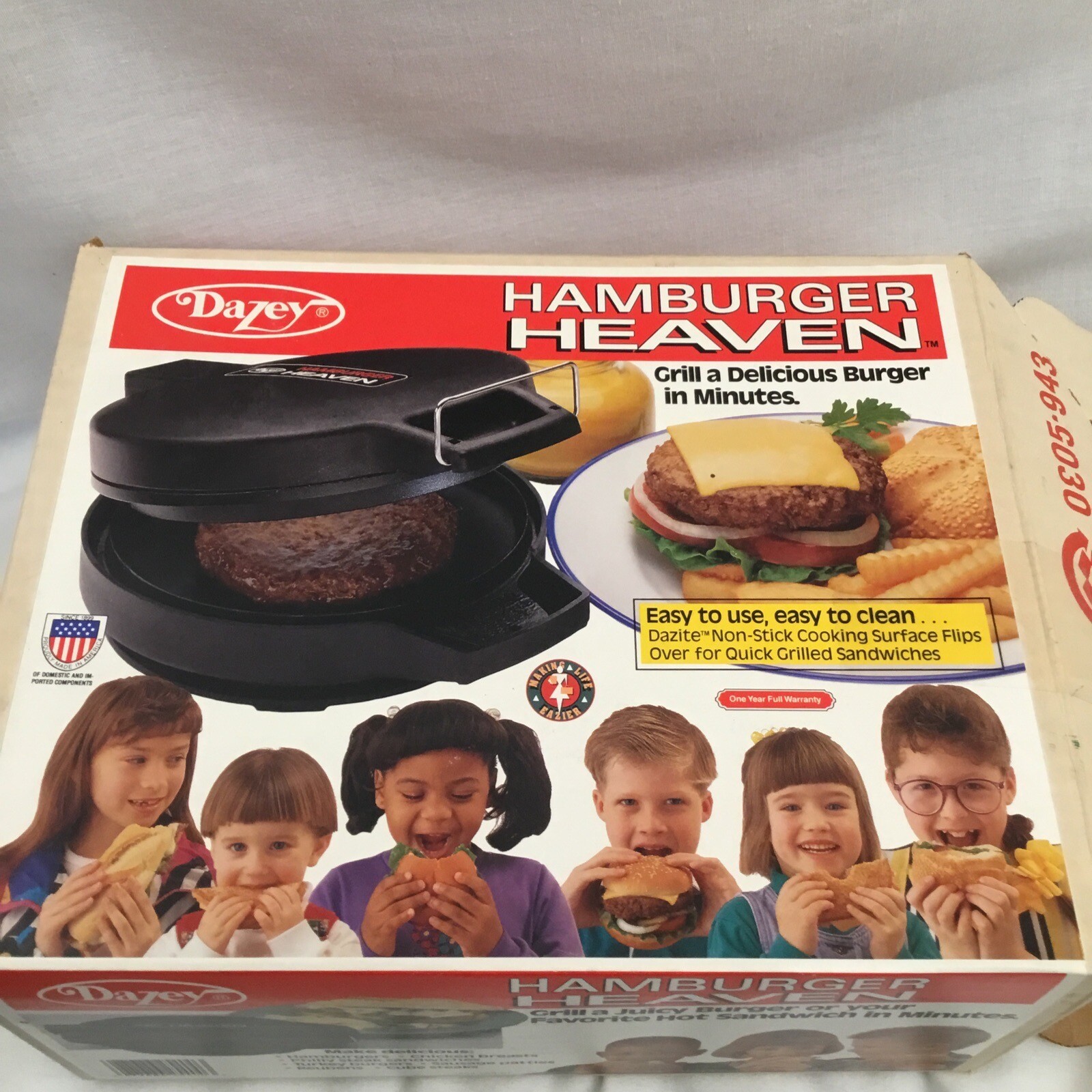 Vintage Dazey Hamburger Heaven Indoor Grill, With Box And Instructions, NICE!