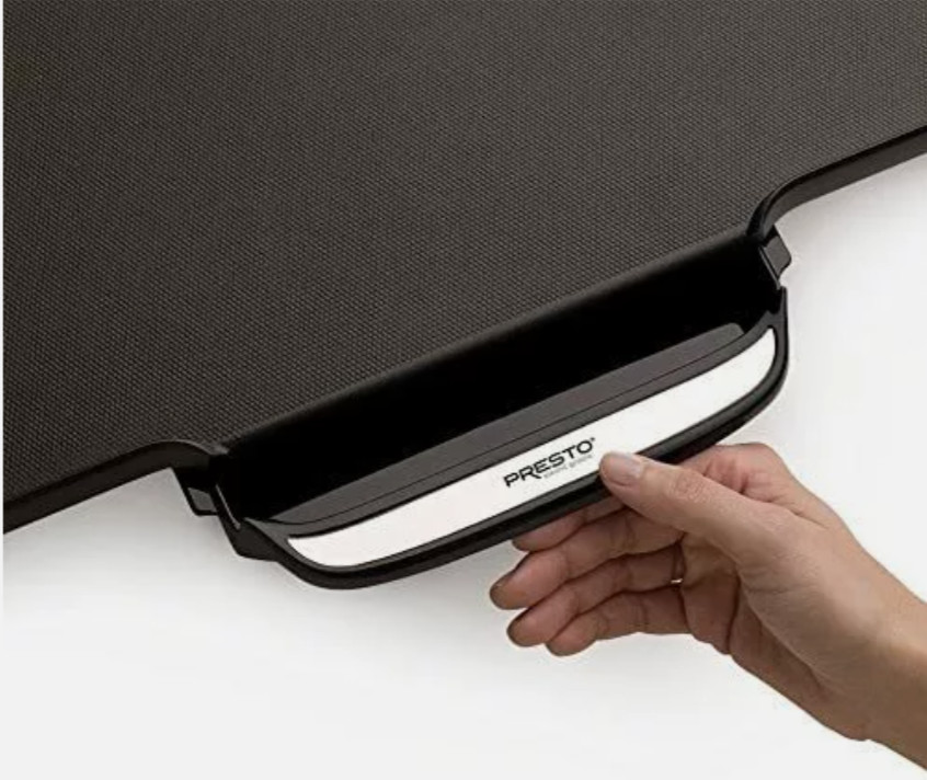 Presto 07061 22 inch Electric Grill Griddle With Removable Handles Black