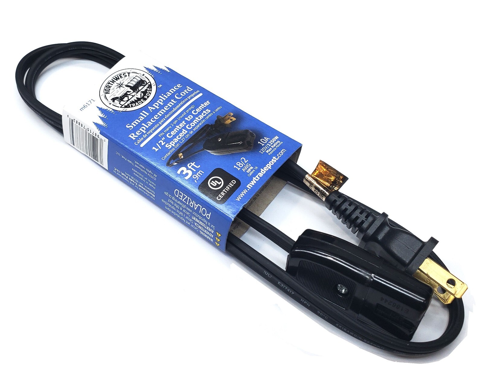 Power Cord – Dazey Nutri-Broil Indoor Electric Broiler Grill Model 26211 DNB-432