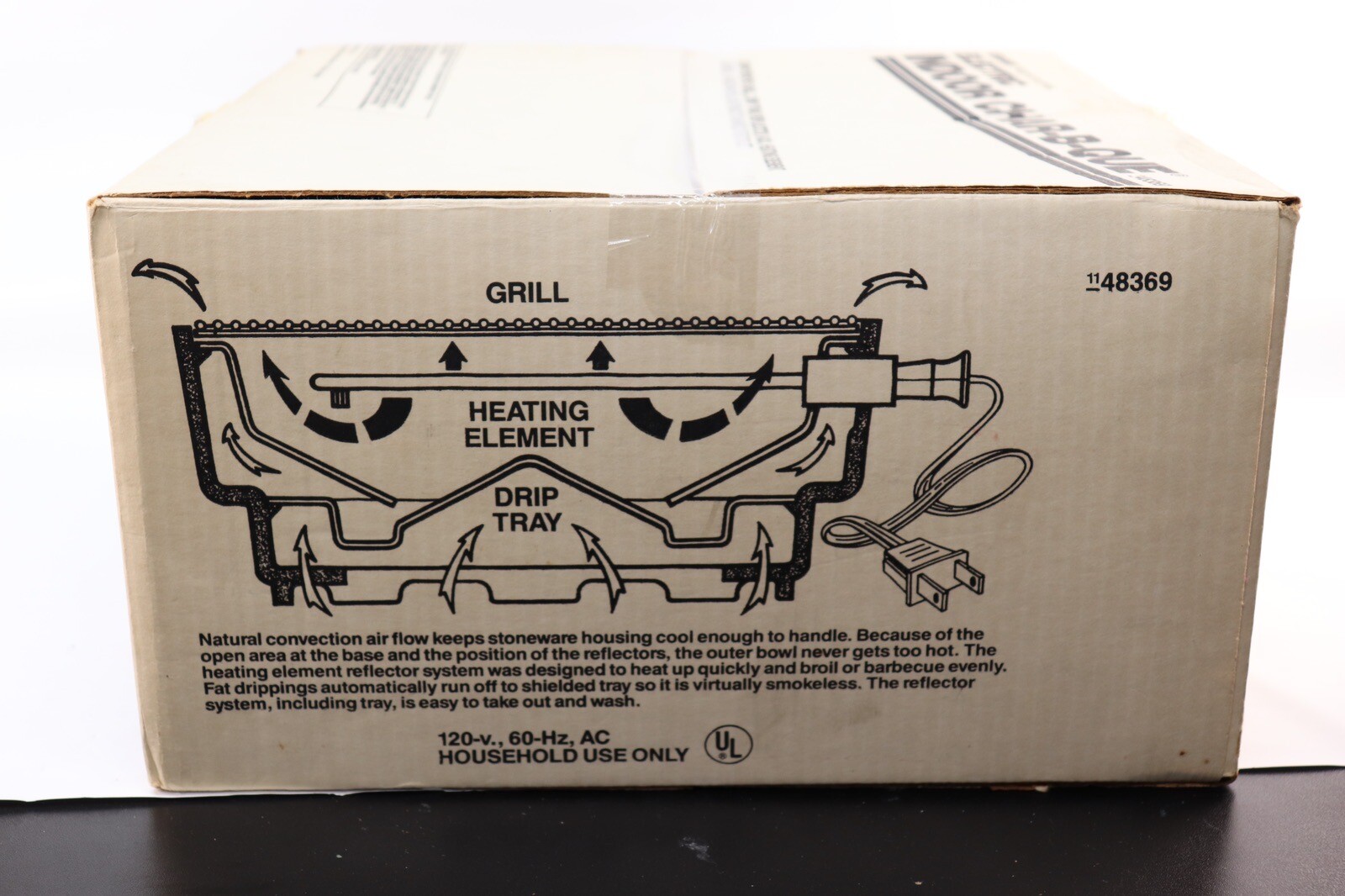 Vintage Sears Kenmore 48369 CHAR-B-QUE Indoor Electric BBQ Grill Camping