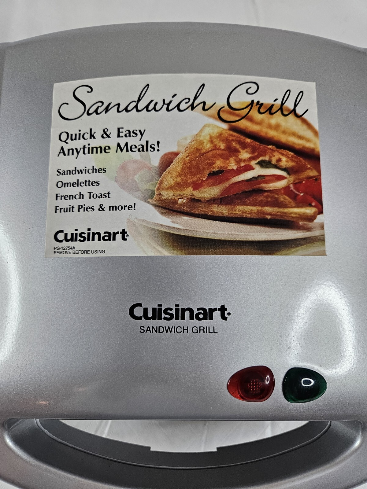 Cuisinart Grill Sandwich Maker Nonstick Model WM-SW 2 Manual Tested