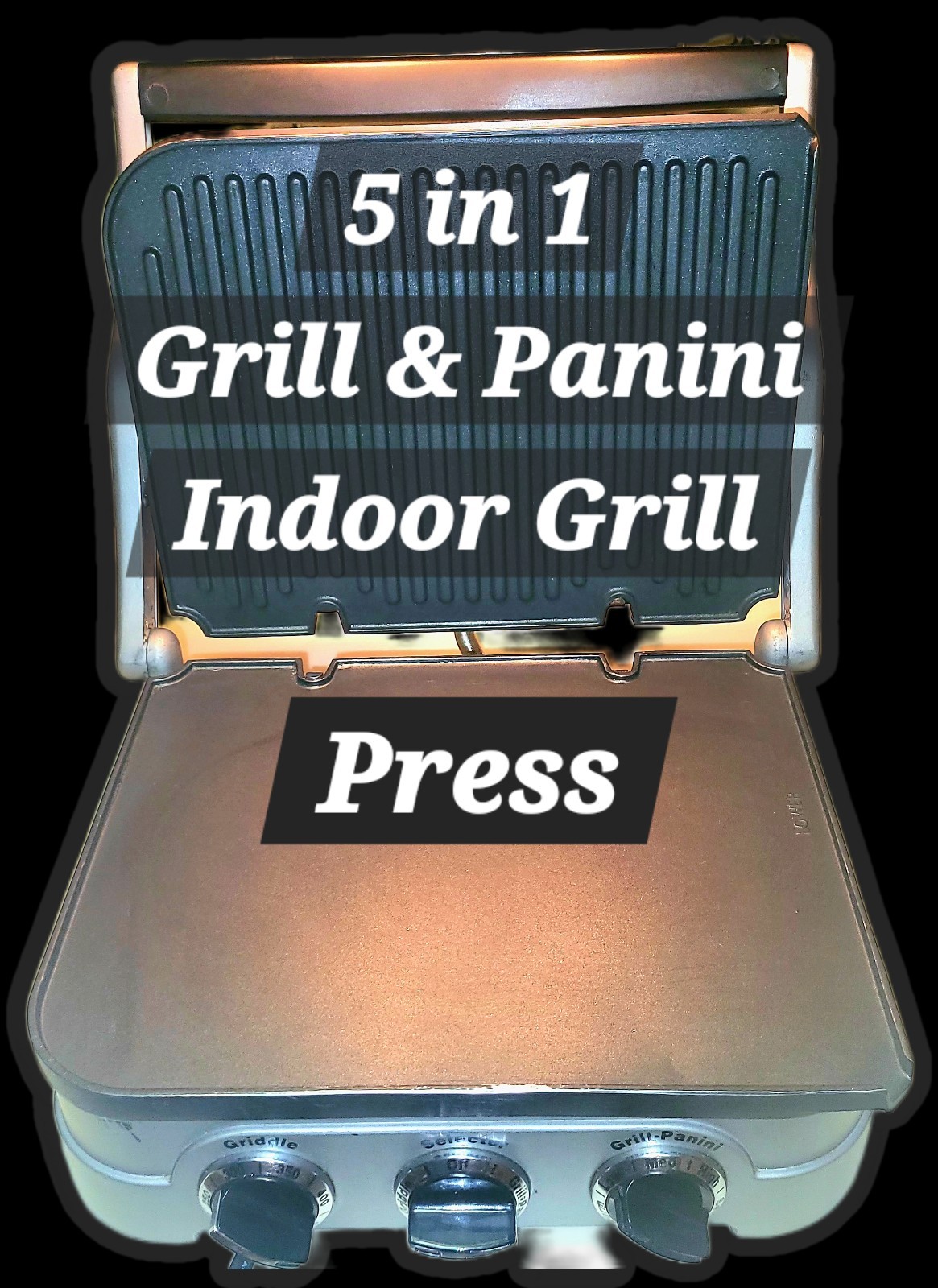 Cuisinart Griddler Indoor Electric Grill/Griddle Panini Press 1500W GR-4NNAS
