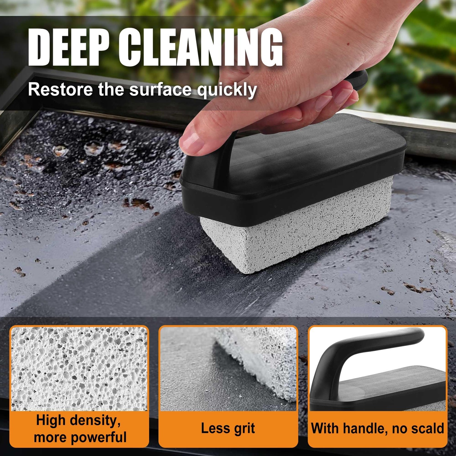 GRILLART Griddle Cleaning Kit for Blackstone, Flat Top Grill BLACK