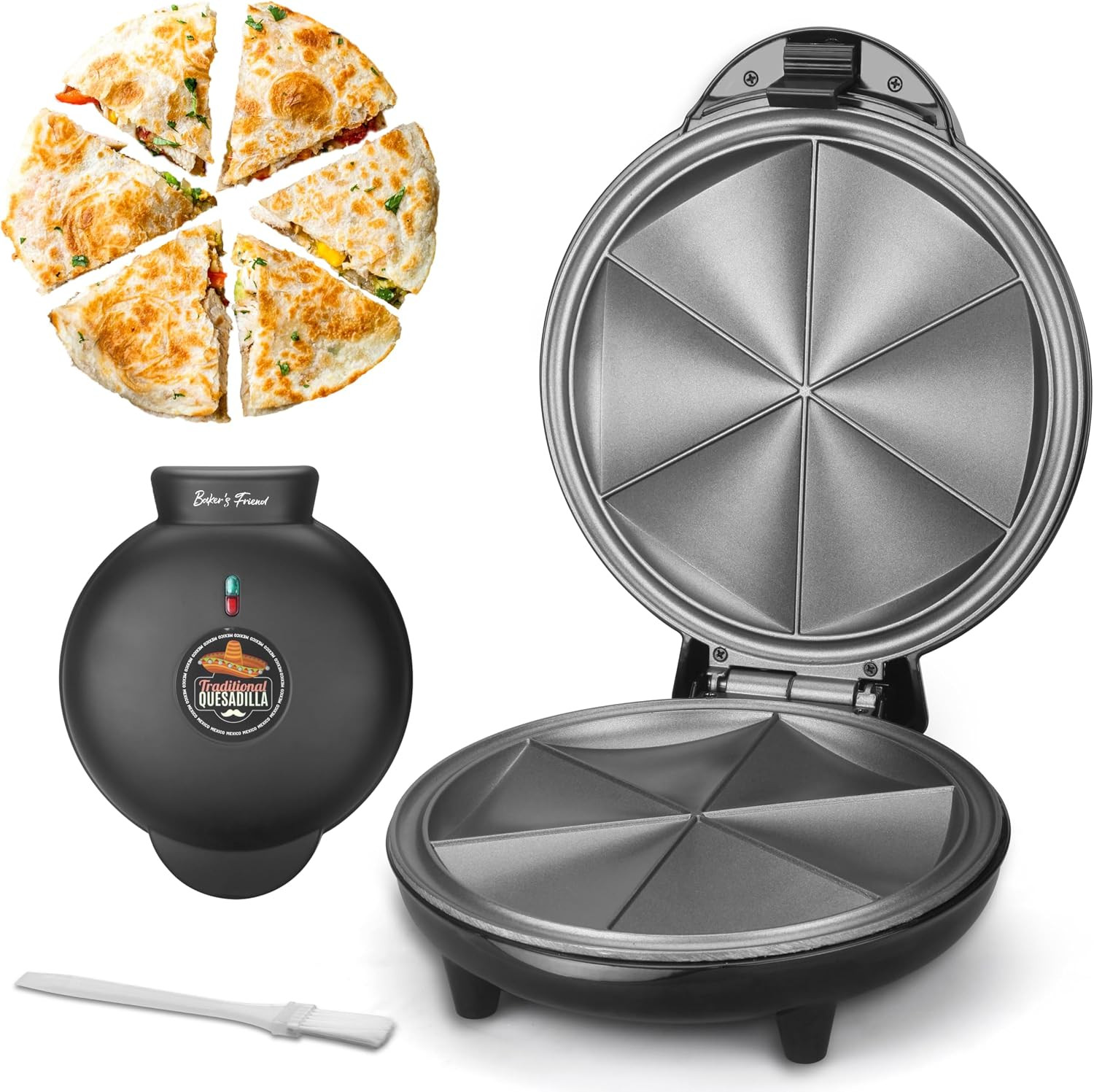Electric Quesadilla Maker with Extra Stuffing Design, 9.5 Inch with Easy Slice 6