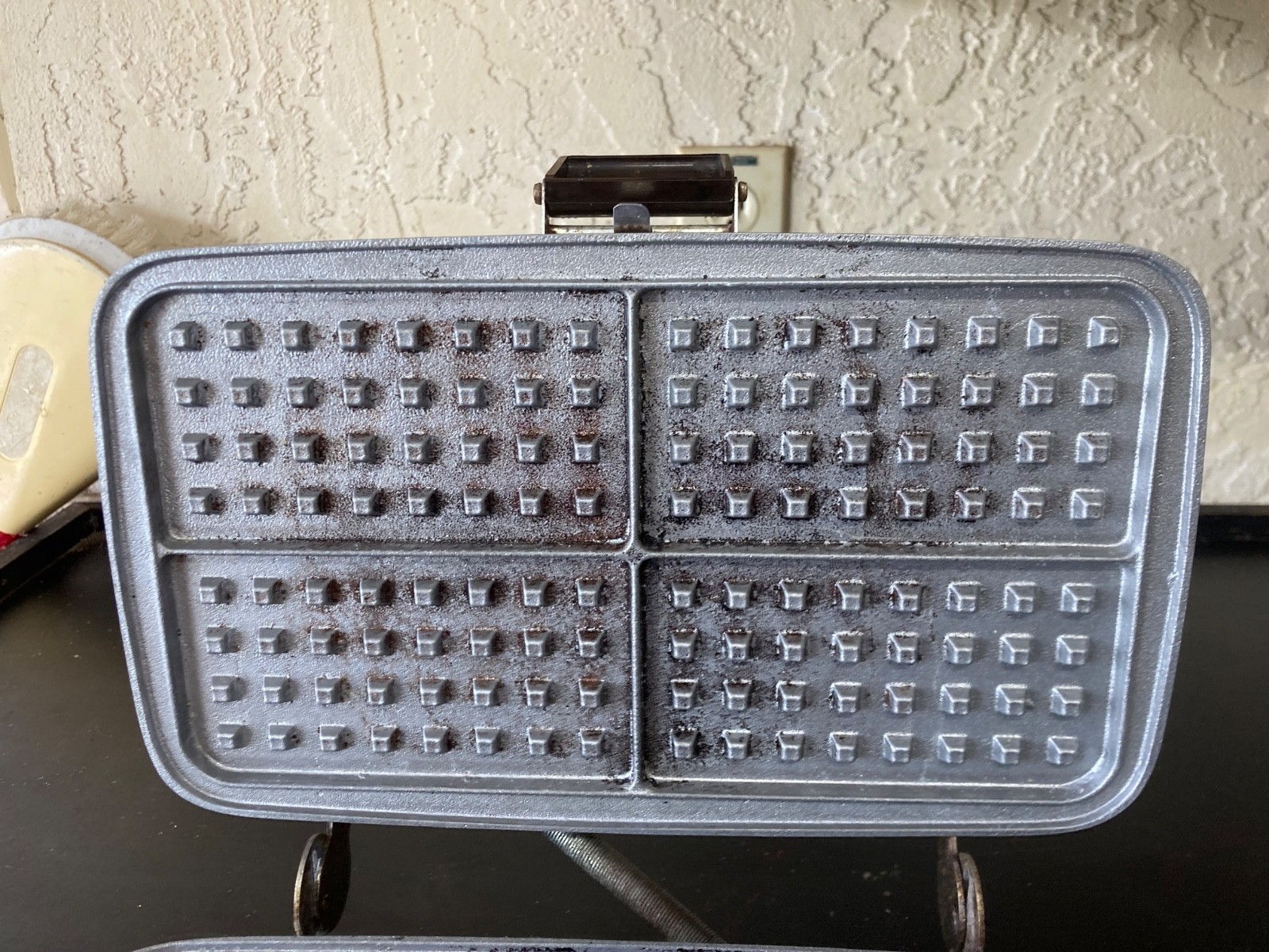 Toastess Waffle Maker and Griddle Model 51 Stainless Steel 11 x 6 x 4 inches Vtg