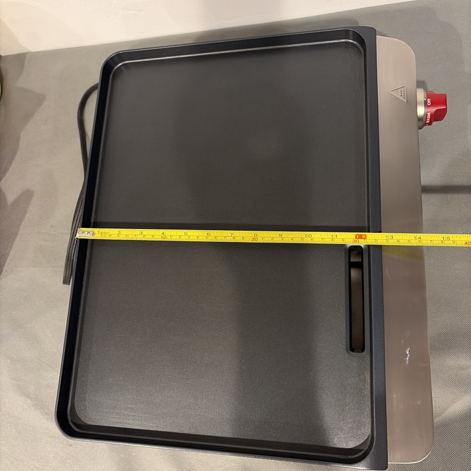 Wolf Gourmet WGGR100S Precision Griddle Red Knob Stainless Electric TESTED WORKS