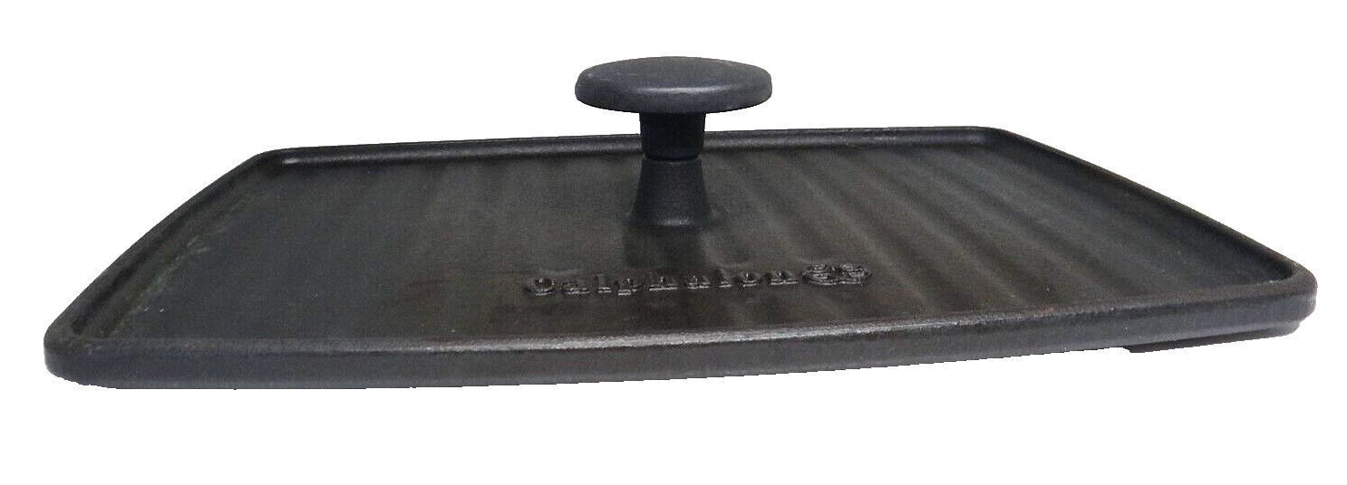 Calphalon Cast Iron Panini / Meat Grill Press, 11 x 7, Gray