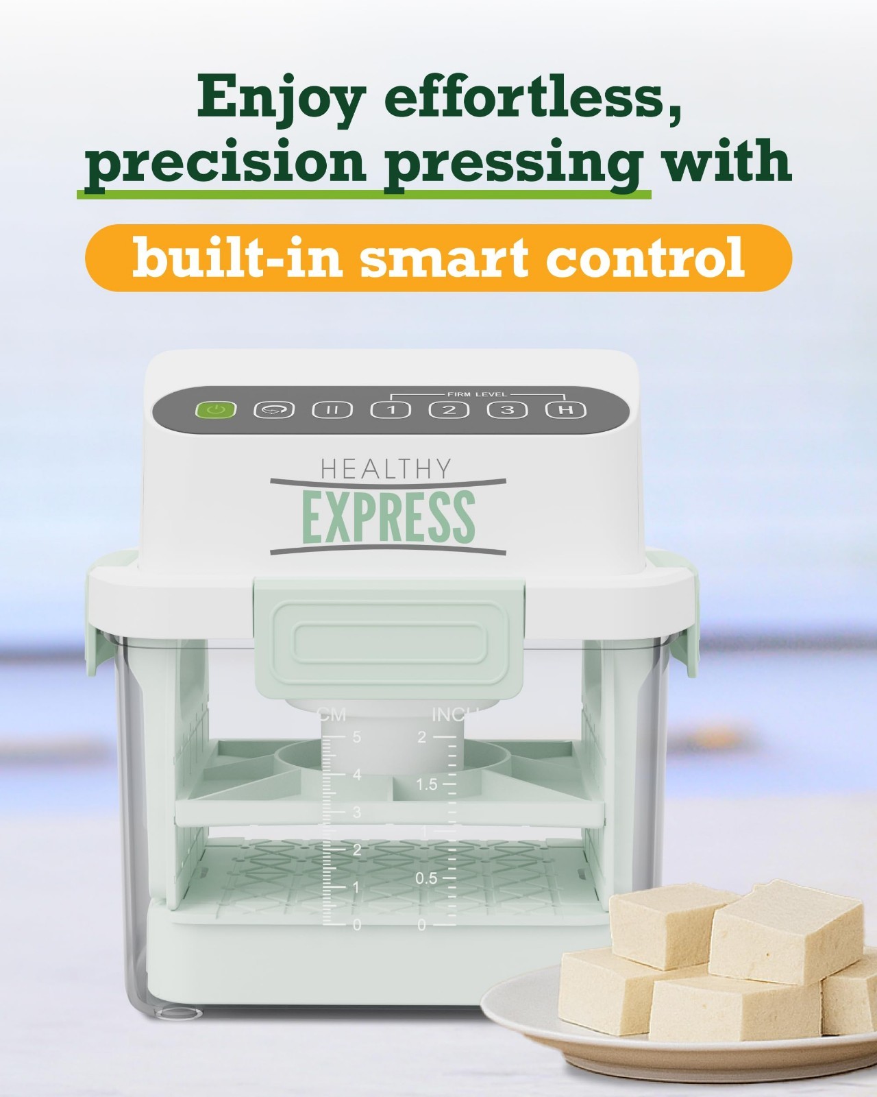 Electric Tofu Press – Automatic Firmness Control, 10-Minute Hands-Free Water Rem