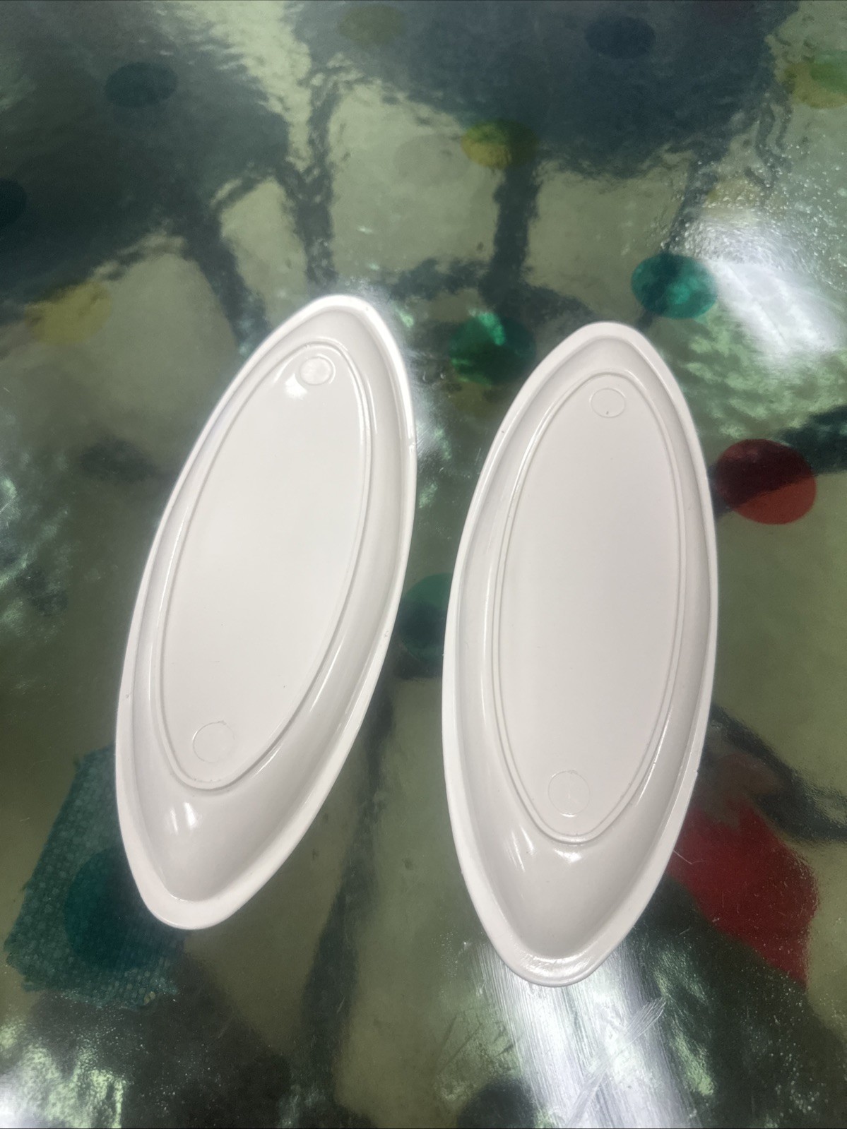 2 George Foreman Grill Drip Tray 9.25″ 9 1/4″ Inches Long White Oval