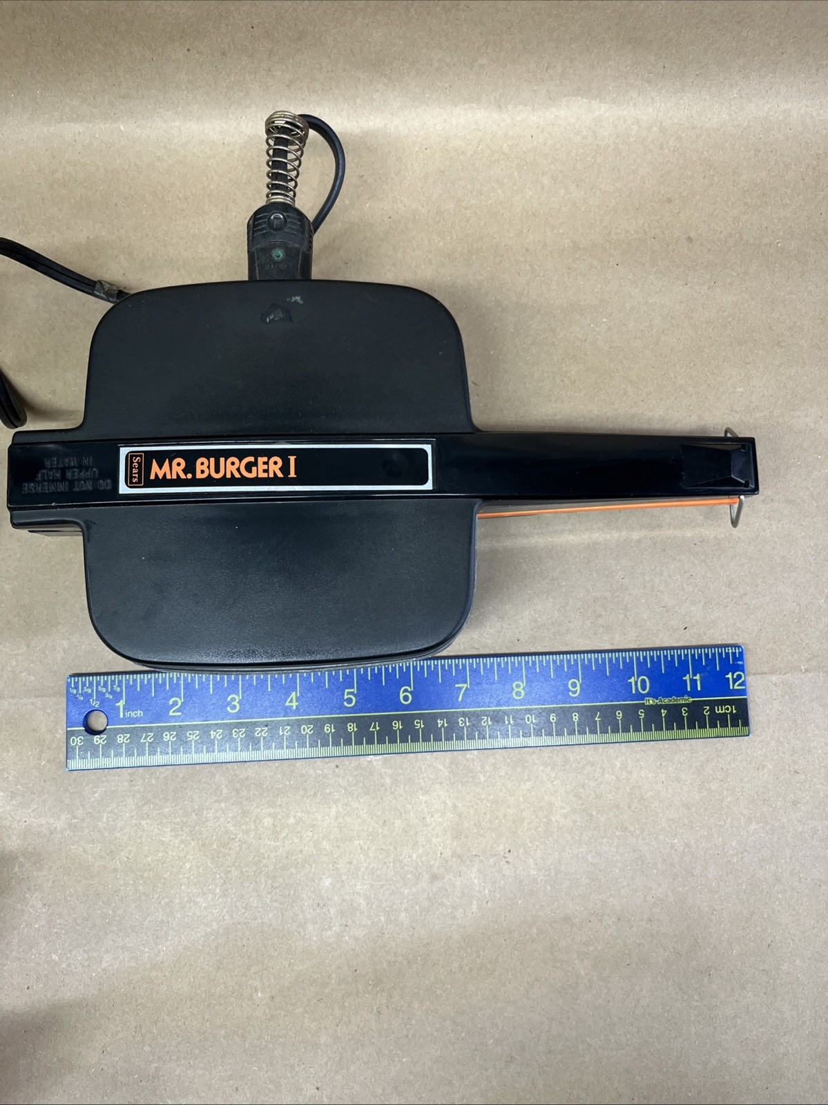 Vintage Sears Mr. Burger I Electric Griddle Kitchen Appliance Single Hamburger