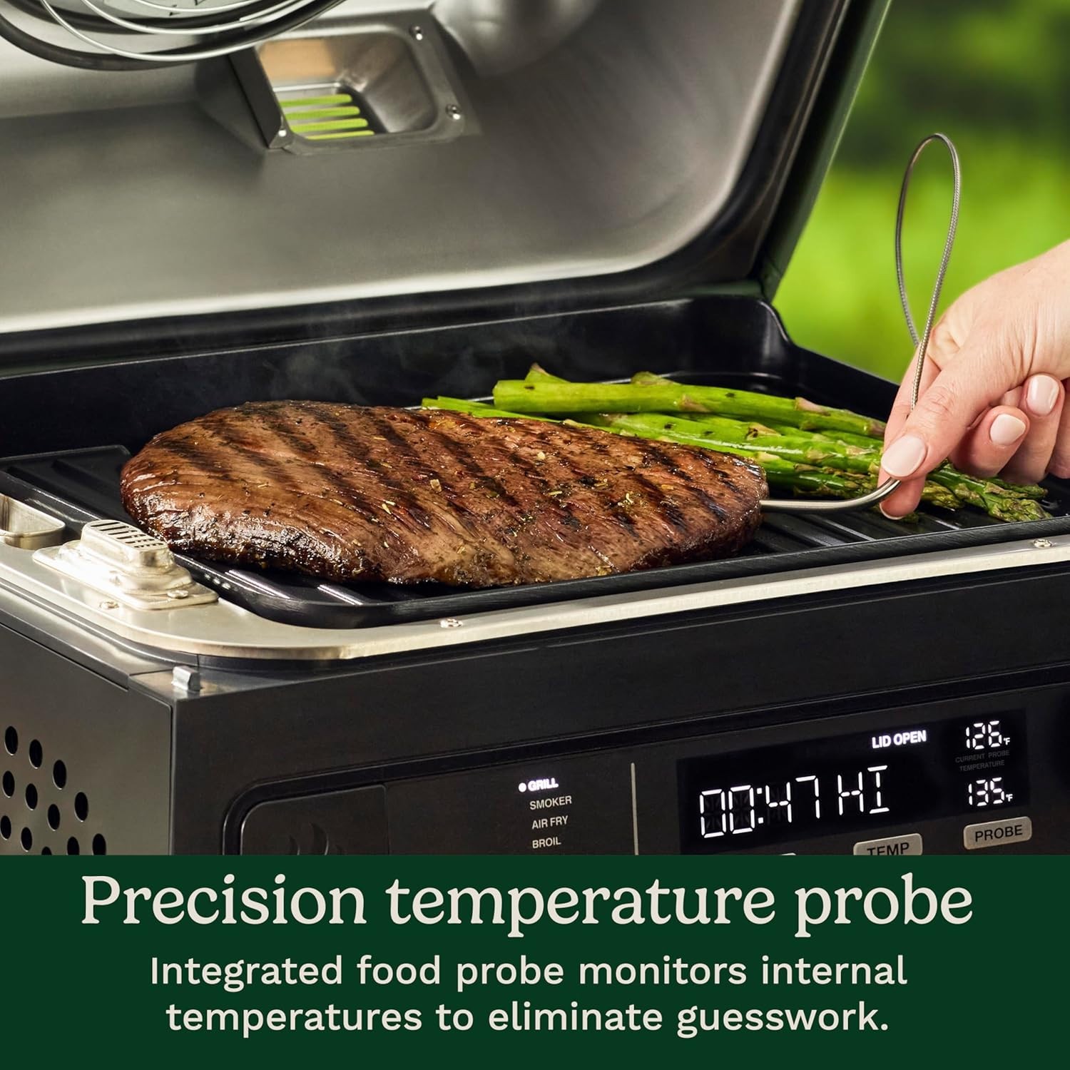 Cuisinart FlavorBoost 8-in-1 Outdoor Electric Grill, Smoker, Air Fry, Steamer