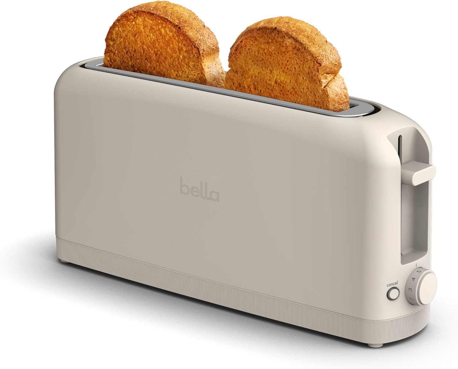 bella 2 Slice Slim Toaster, Fits-anywhere™ Kitchenware, 6 2 Slice, Oatmilk