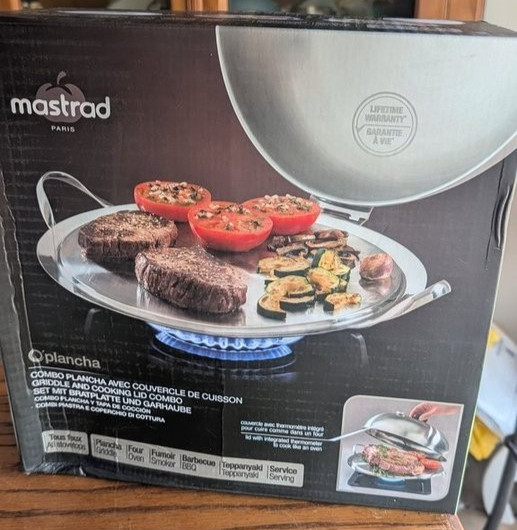 MASTRAD Paris O’PLANCHA Stainless Steel Griddle & Cooking Lid Combo