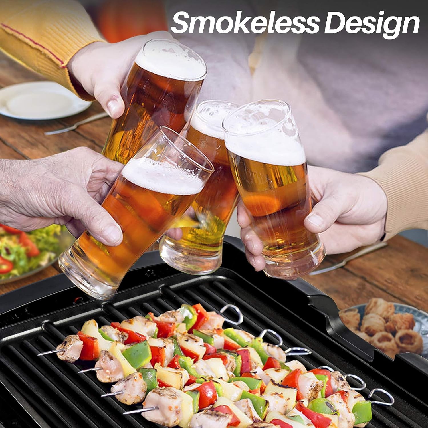 Secura Smokeless Indoor Grill 1800-Watt Electric Griddle (Dishwasher Safe)