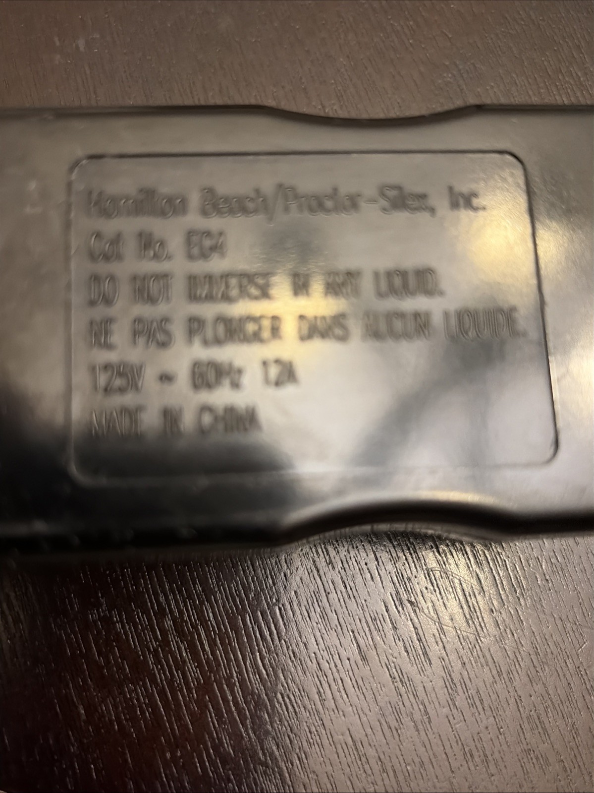 Hamilton Beach EG4 Proctor Silex Heat Control Grill Skillet Plug Tested