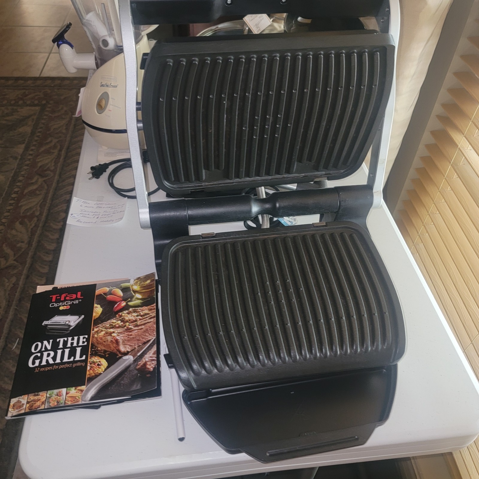 T-Fal OptiGrill Electric Indoor Kitchen Grill Automatic Sensor BBQ Griddle