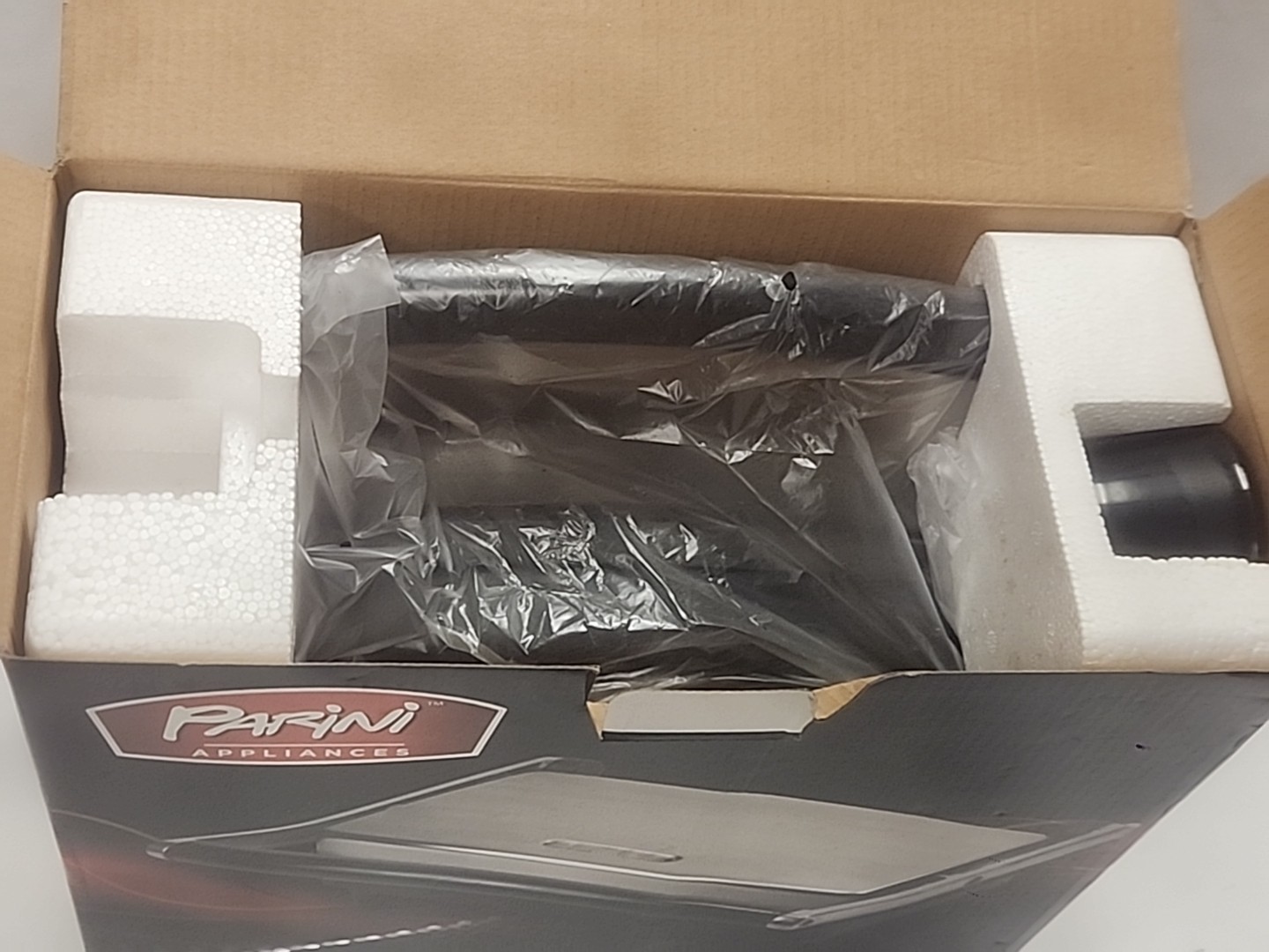 Parini Stainless Steel Panini Grill. Dual Sided Non-Stick Surface.
