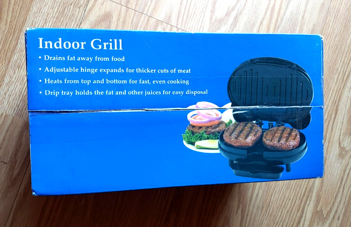 KB-1 INDOOR GRILL Countertop Grill Small Appliance HOUSEHOLD USE ONLY SEALED NEW