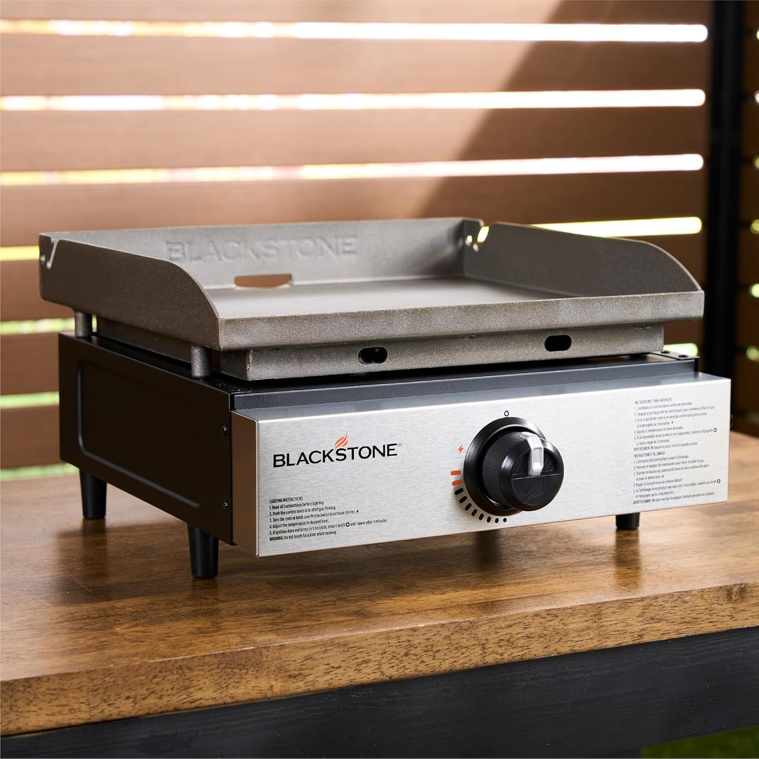 Blackstone 1971 Original 17” Tabletop Griddle with Stainless Steel Front Plate,