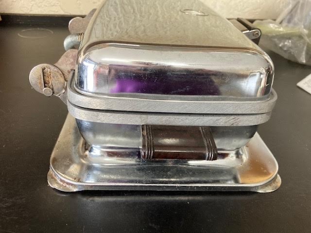 Toastess Waffle Maker and Griddle Model 51 Stainless Steel 11 x 6 x 4 inches Vtg