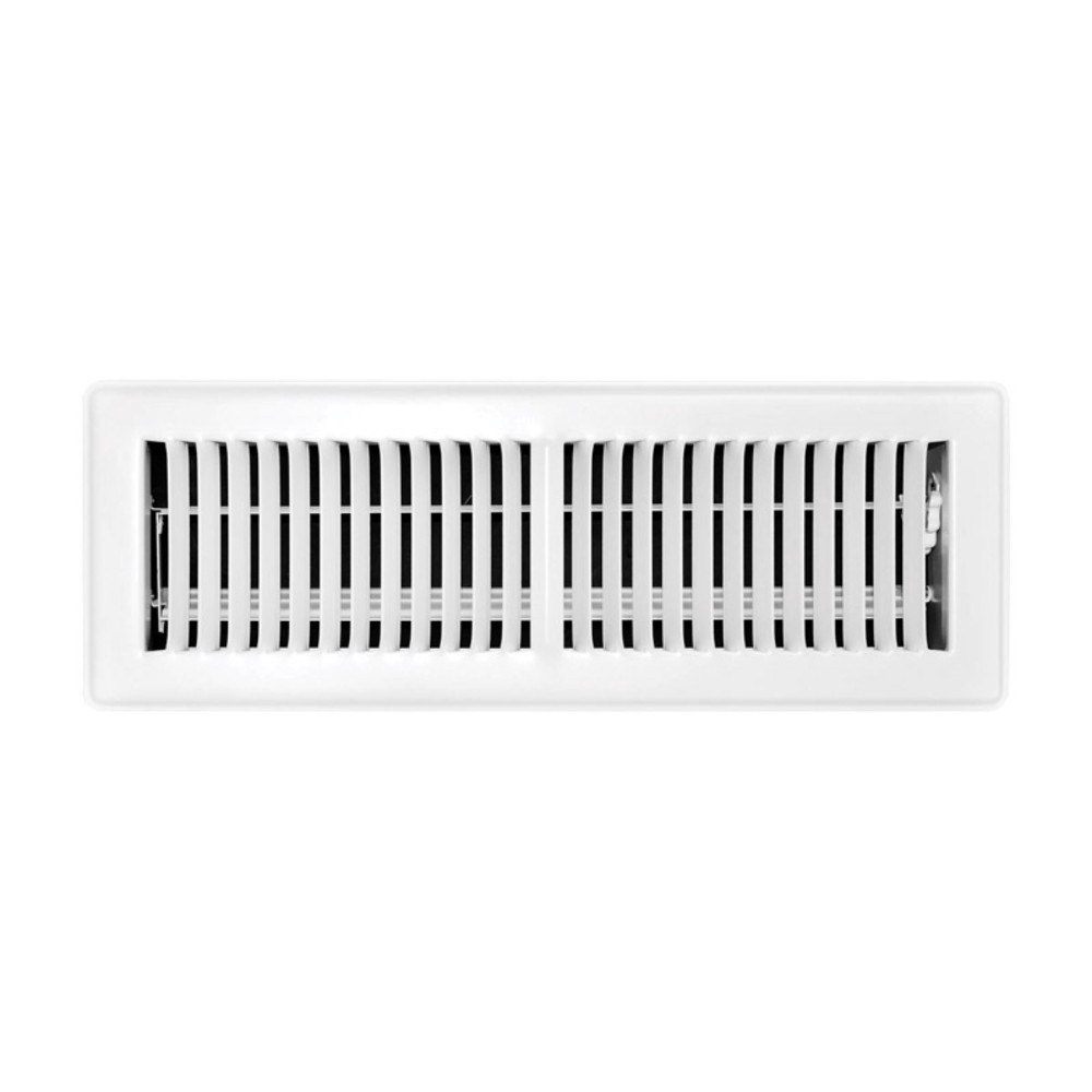 Tru Aire C150MWT 04X14 Steel Powder Coated White Floor Register 14 x 4 in.