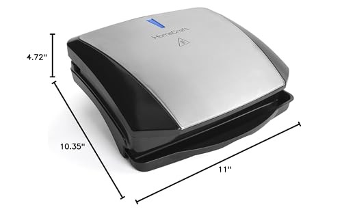 Homecraft Electric Sausage Brat Grill Oil Drip Tray Portable – 5 Link Capacity