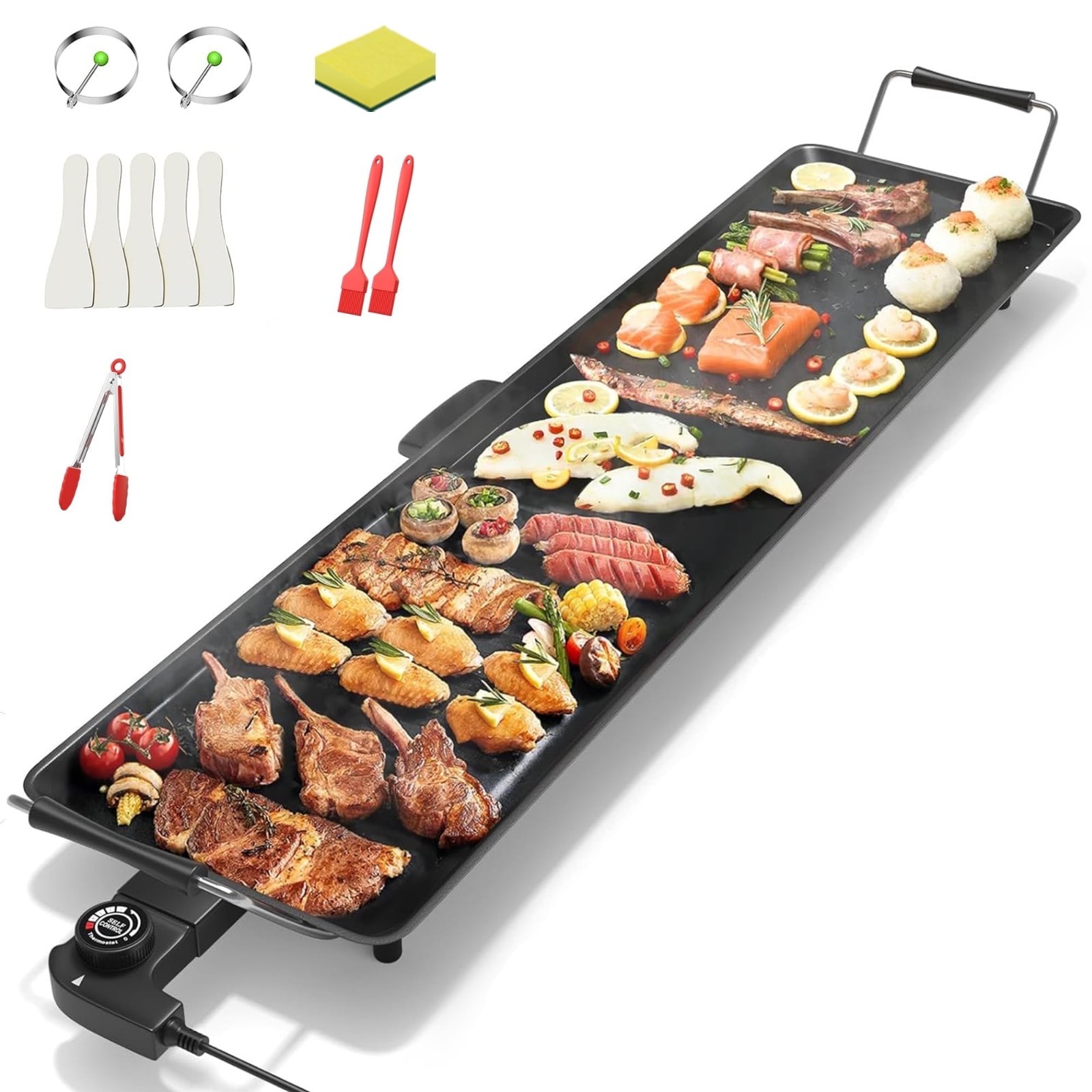 AORAN 35in Electric Teppanyaki Griddle 2000W FreeShip No Import Fee