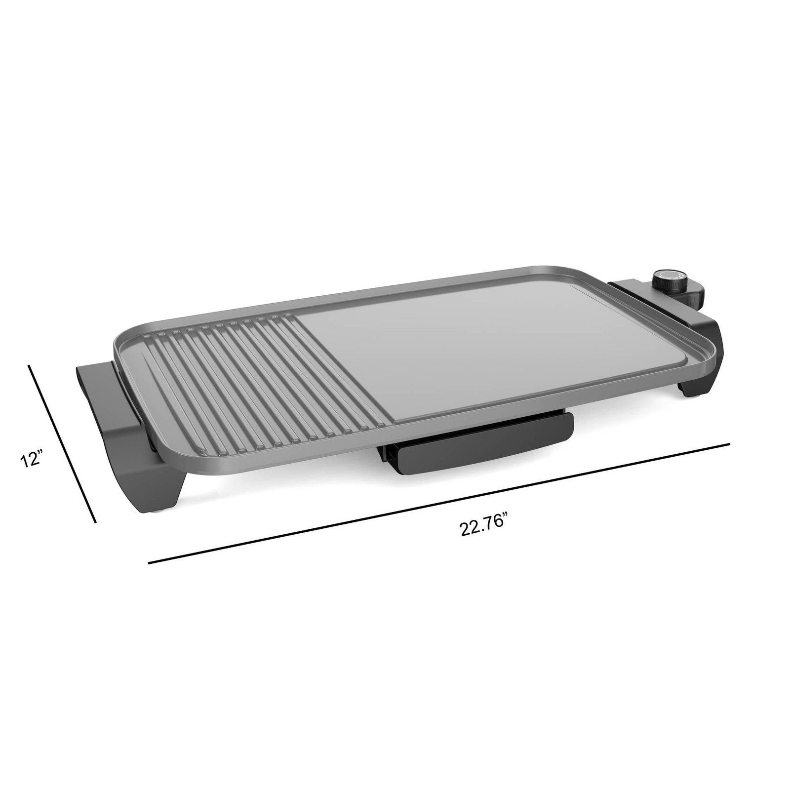 Plus 12″x20″ Electric Ceramic Griddle, Nonstick,1500 Watts,Temperature Control