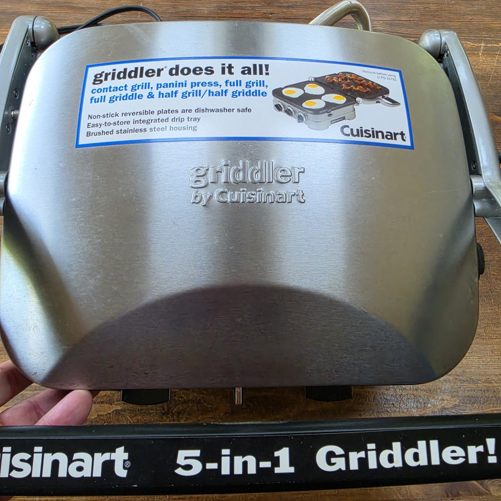Cuisinart 5-in-1 Griddler Model GR-4N Grill Griddle Panini Press Sandwich Maker