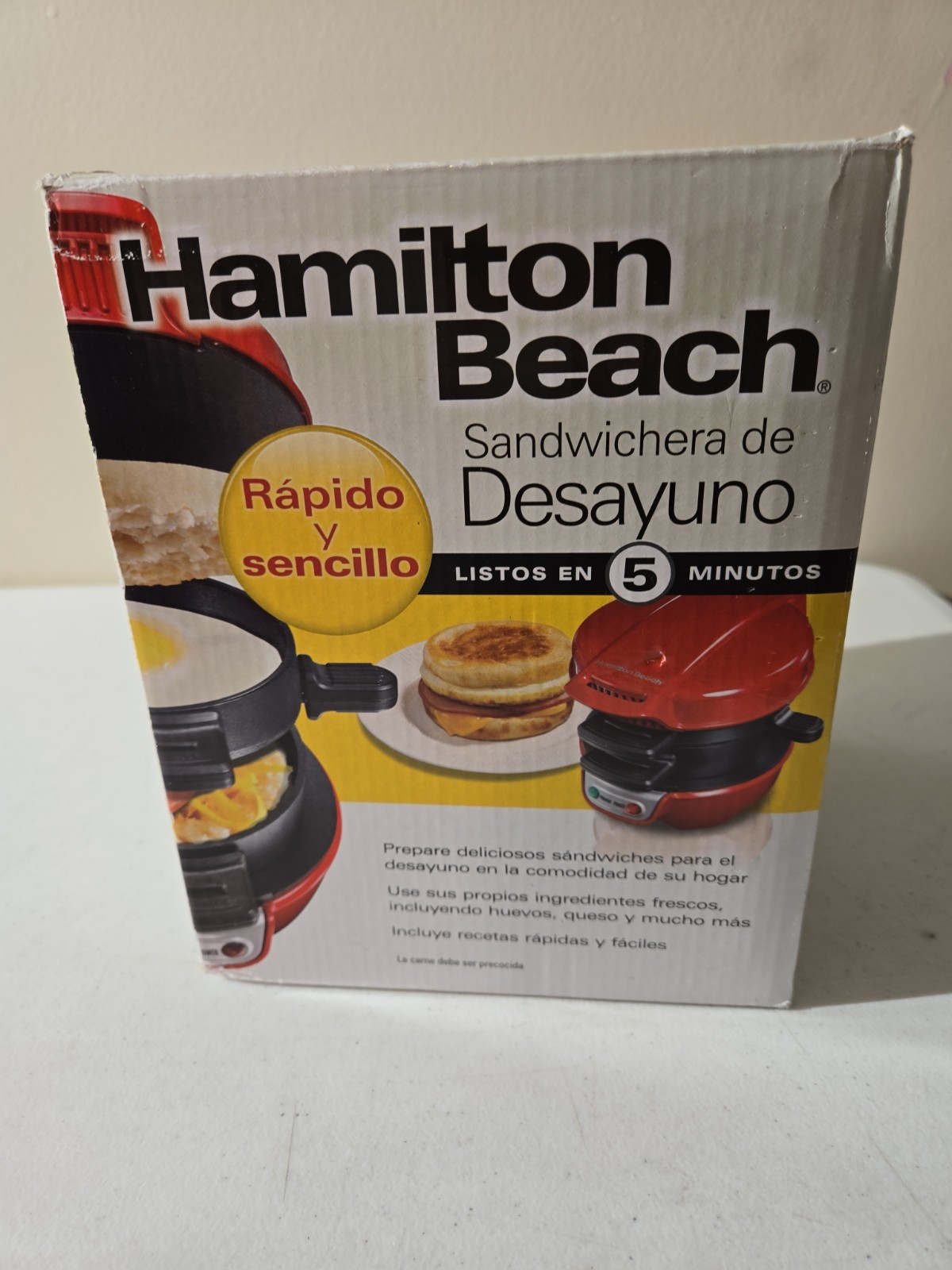Hamilton Beach Breakfast Sandwich Maker – Black Model # 25477. New