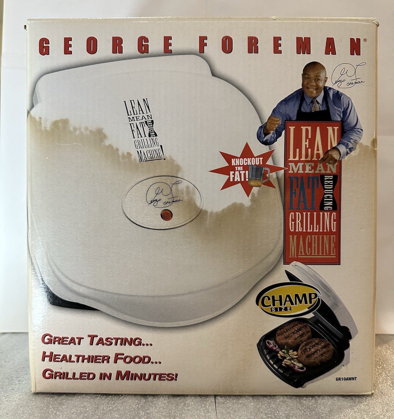 NEW George Foreman Grill GR10AWHT Champ White – Brand New In Box