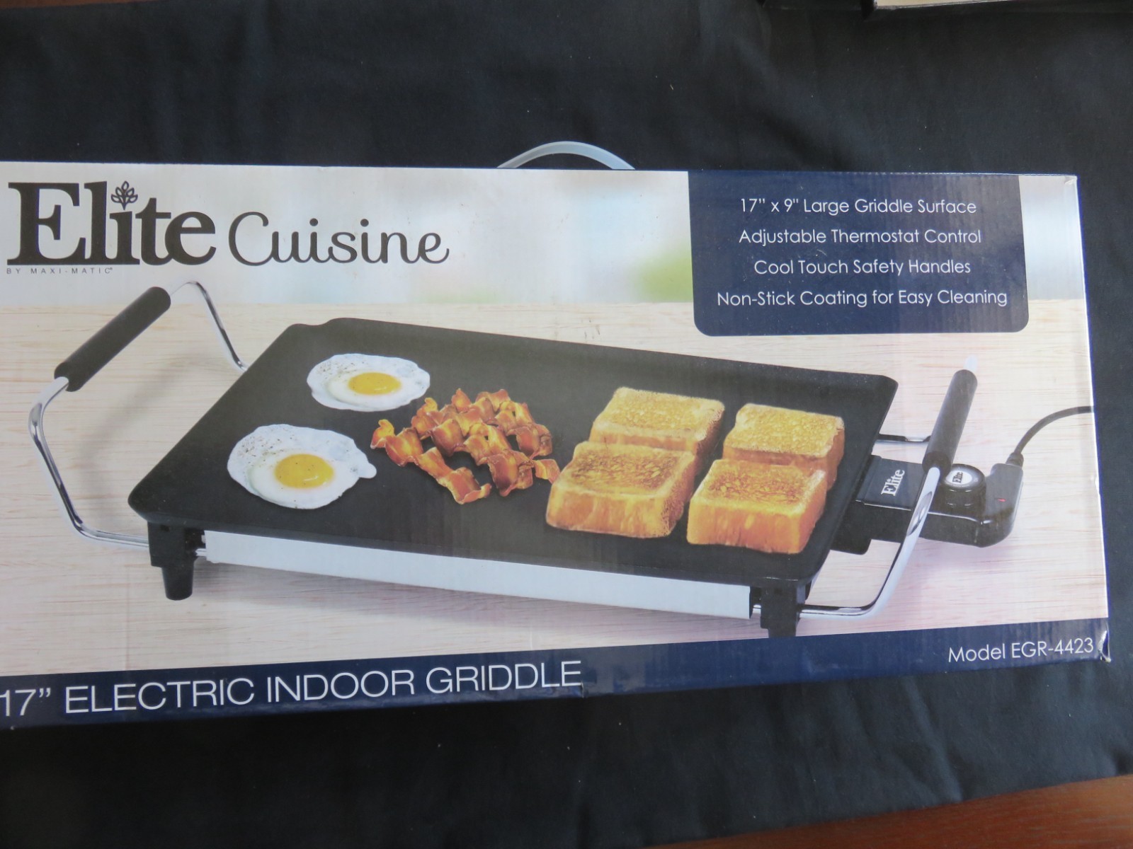 New Elite Cuisine 17″ Electric Indoor Griddle by Maxi Matic Model EGR-4423