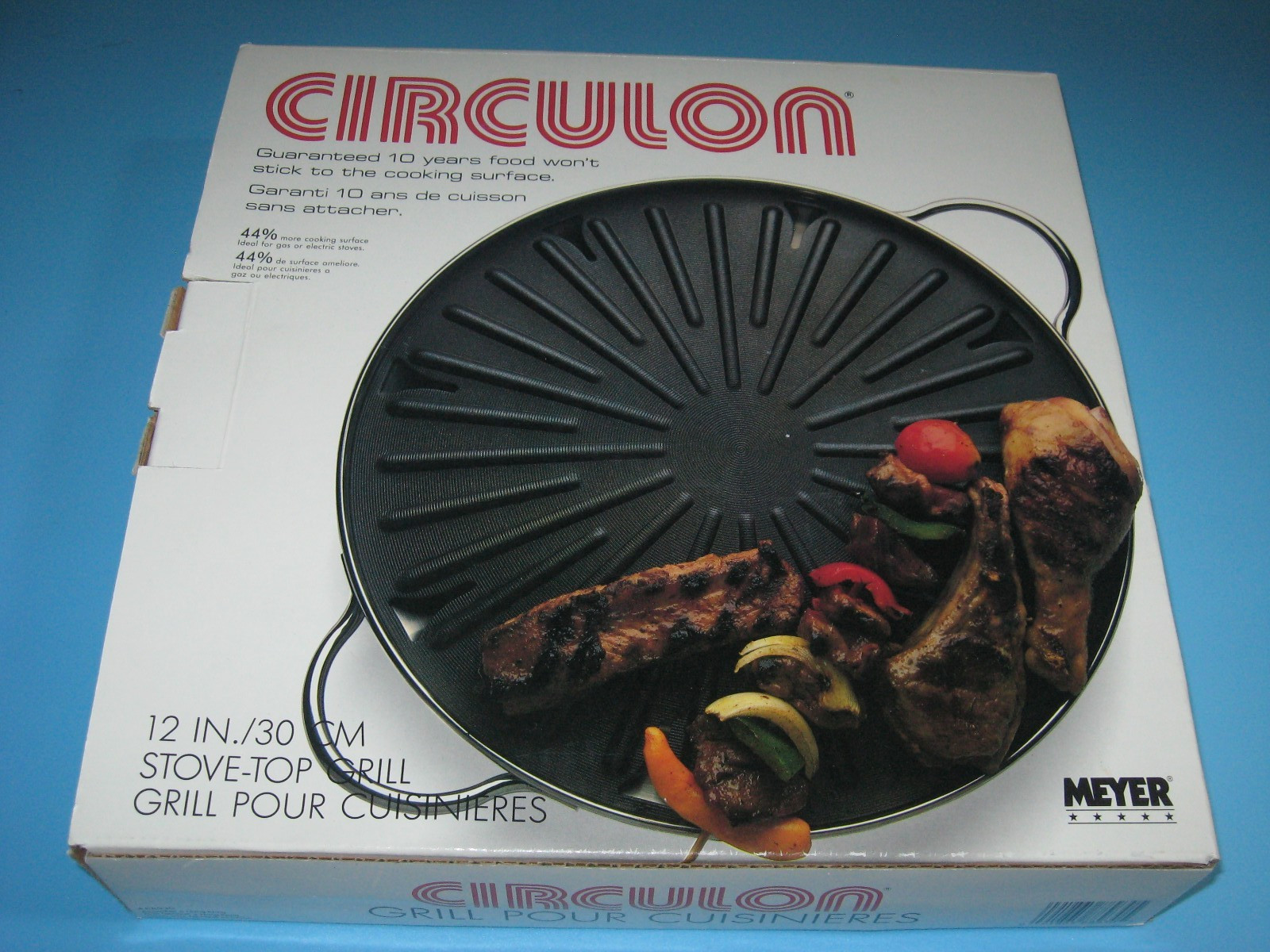 MEYER CIRCULON 12″/30 cm STOVE TOP GRILL | Nonstick | NEW IN BOX | Home/Camping
