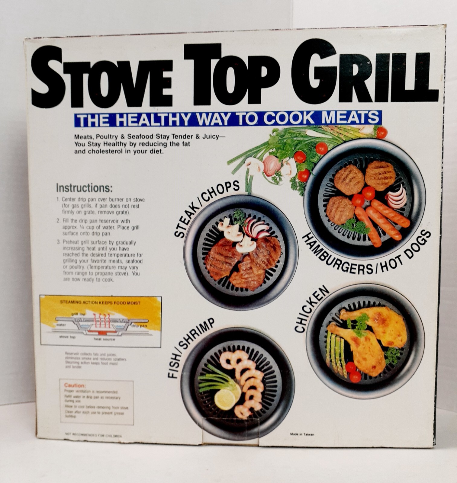 Stove Top Grill Healthy Cooking Indoor Electric Or Propane Stove Burner Vintage