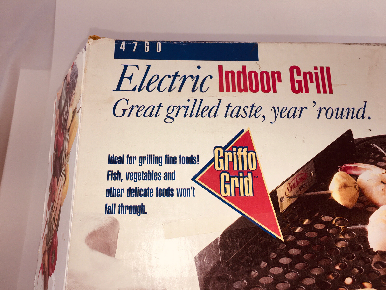 Sunbeam Oster Electric Indoor Grill Model 4760 Non-stick Griffo Grid with Box