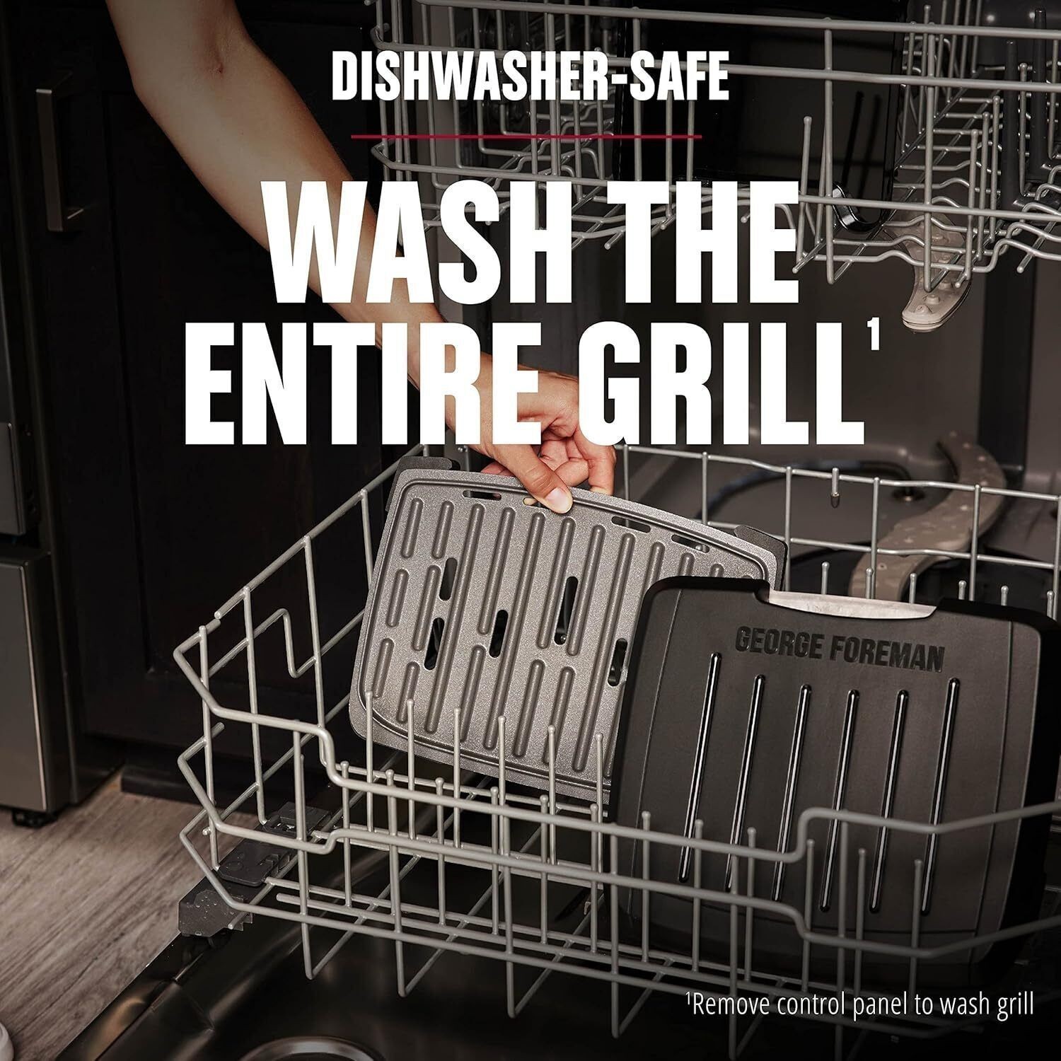 Fully Submersible Grill Dishwasher Safe Wash the Entire Grill Nonstick 4-Serving